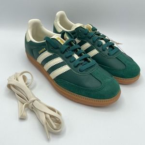 adidas | Shoes | Adidas Samba Og W Collegiate Green Gum Gold Leather  Sneakers Ie872 Womens 7 | Poshmark